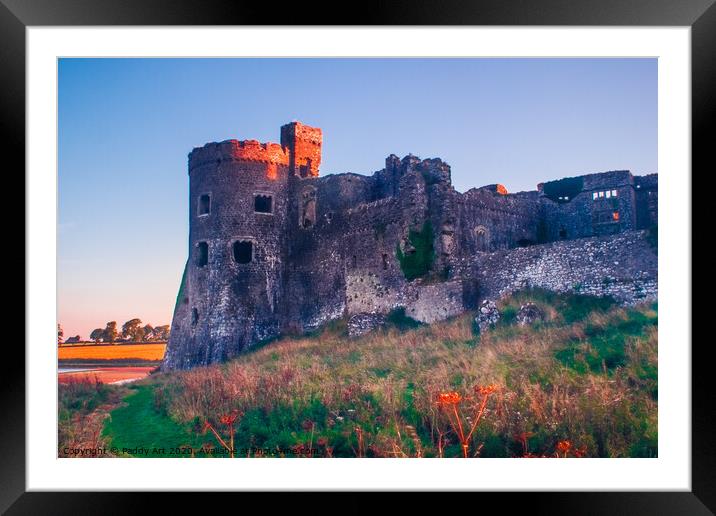 Carew Castle - Pembrokeshire Framed Mounted Print by Paddy Art