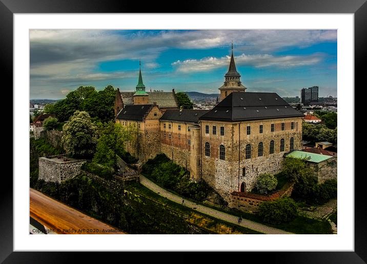 Akershus from the Deck - Oslo Framed Mounted Print by Paddy Art