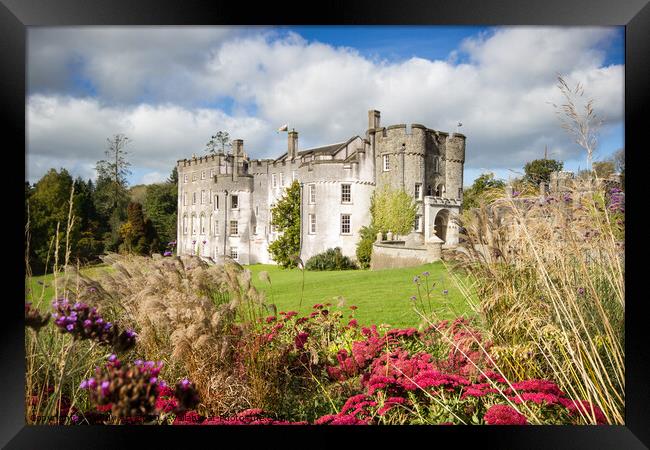 Picton Castle - Through the Flower Bed  Framed Print by Paddy Art