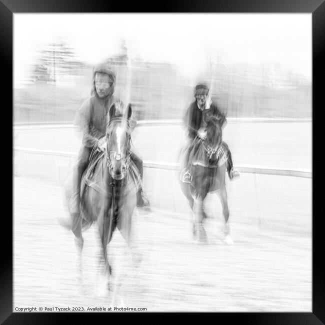 Out on the Gallops Framed Print by Paul Tyzack