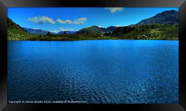 Lac de Tristaina in Andorra Framed Print by James Brooks