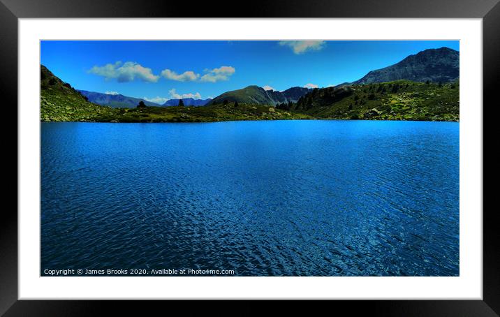 Lac de Tristaina in Andorra Framed Mounted Print by James Brooks
