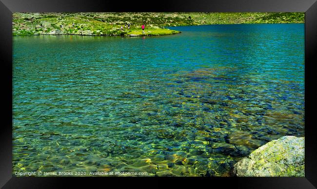 Crystal clear water Lacs de Tristaina Framed Print by James Brooks