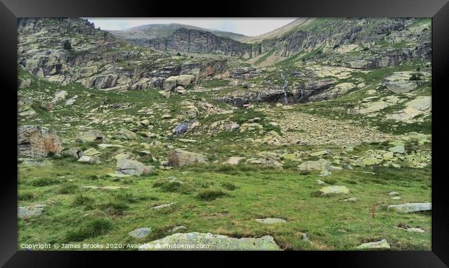 Pyrenean Valley in Andorra Framed Print by James Brooks