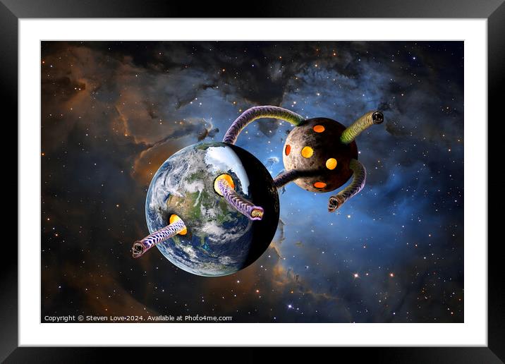 Doomsday from Space Framed Mounted Print by Steven Love