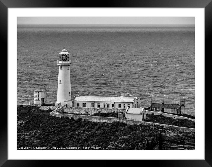 South Stack lighthouse, Anglesey, Wales Framed Mounted Print by Stephen Munn