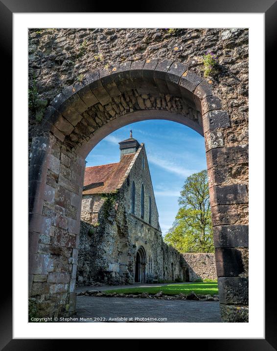Beaulieu Abbey Parish Church through archway Framed Mounted Print by Stephen Munn