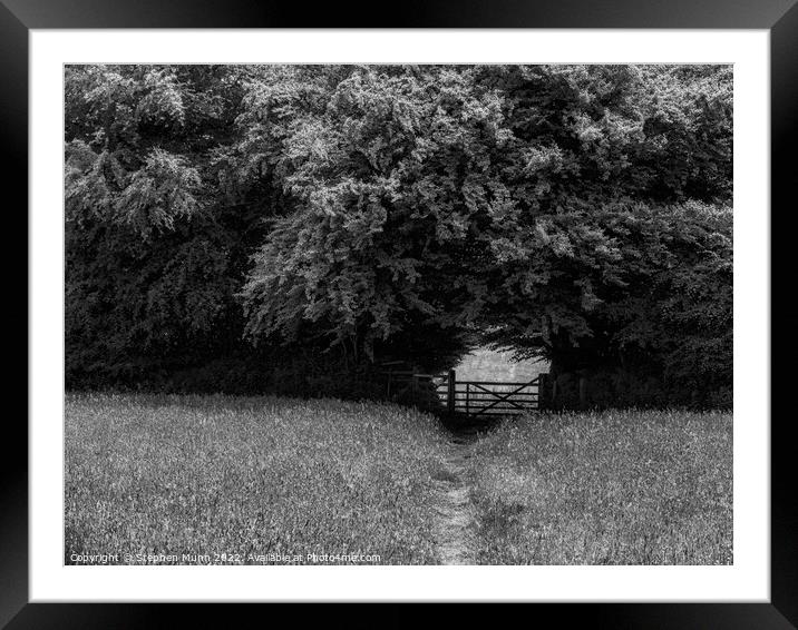 Gateway to the fields Framed Mounted Print by Stephen Munn