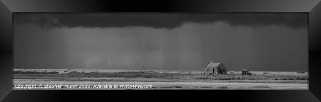 The Gathering Storm at Blakeney Point Framed Print by Stephen Munn