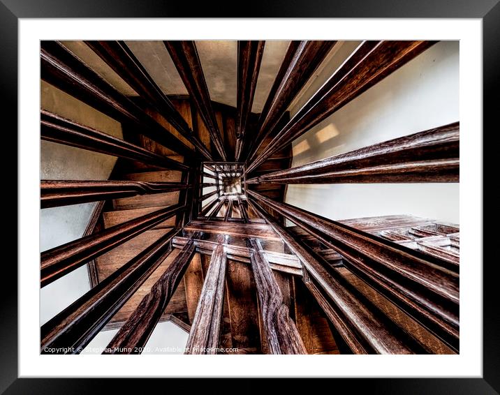 Spiral Staircase Framed Mounted Print by Stephen Munn