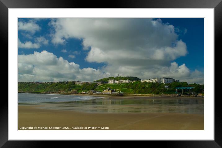 The sands at Scarborough, North Yorkshire Framed Mounted Print by Michael Shannon