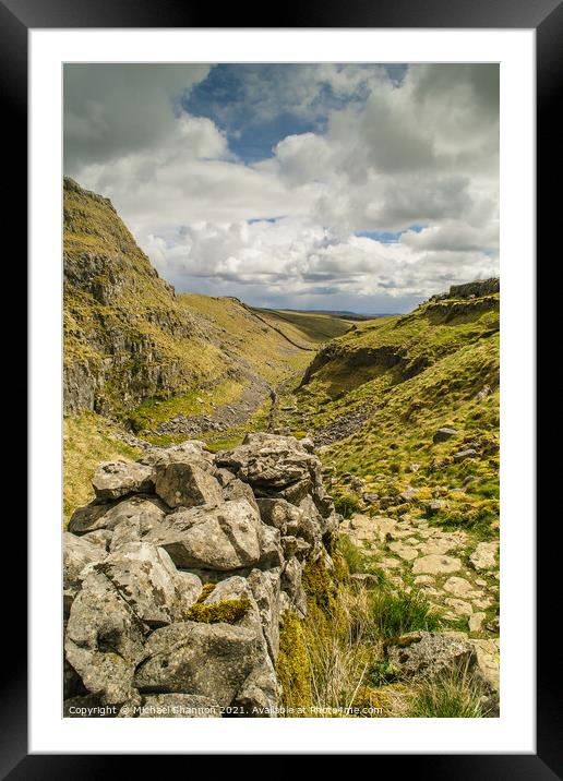 Watlowes Valley near Malham Cove, Yorkshire Dales Framed Mounted Print by Michael Shannon