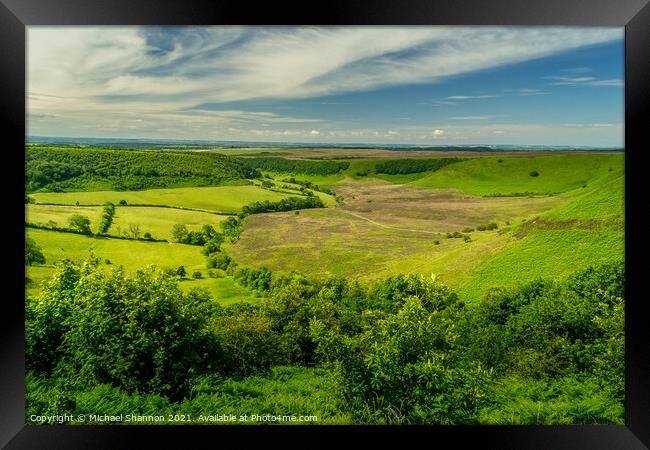 Majestic View of North Yorkshire Moors Framed Print by Michael Shannon
