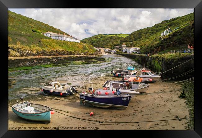 Fishing boats and pleasure craft in the harbour at Framed Print by Michael Shannon