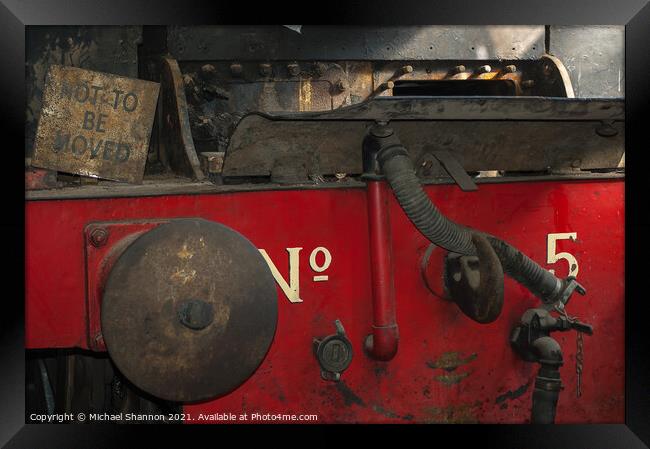 Close up of an old steam engine Framed Print by Michael Shannon