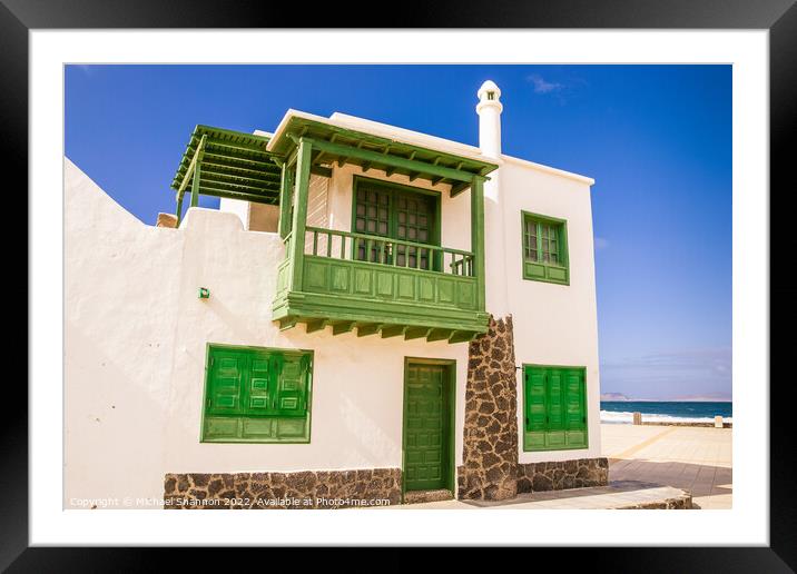 Traditional Canarian House Framed Mounted Print by Michael Shannon