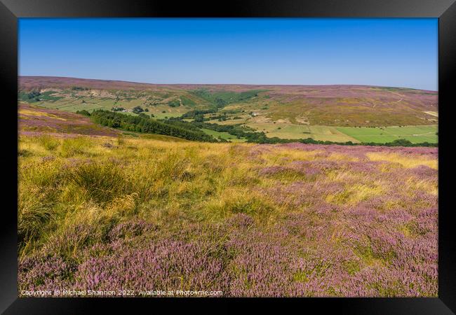 Westerdale North Yorkshire Moors Framed Print by Michael Shannon