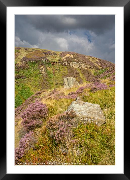 North Yorkshire Moors Landscape - Rosedale Head  Framed Mounted Print by Michael Shannon