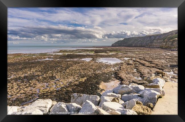Scarborough South Bay looking towards White Nab Framed Print by Michael Shannon