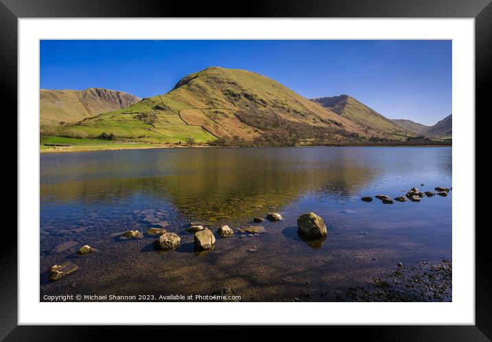 Brothers Water in the Englash Lake District on a s Framed Mounted Print by Michael Shannon