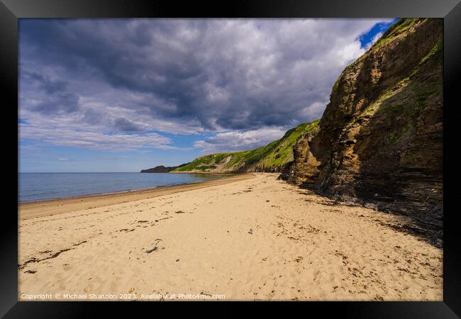 Alluring Runswick Bay Vista Framed Print by Michael Shannon