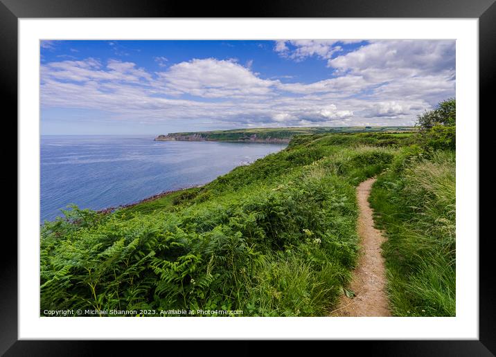Coastal Charm: Cleveland Way - view towards Kettle Framed Mounted Print by Michael Shannon