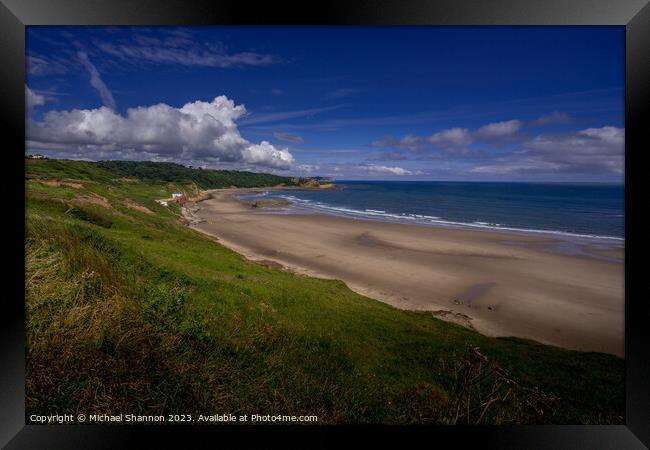 Panoramic Beauty of Cayton Bay Framed Print by Michael Shannon