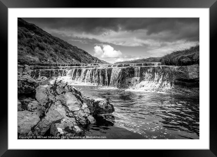 Cascading Serenity, Hull Pot Stream Framed Mounted Print by Michael Shannon