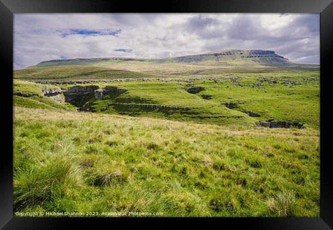 Breathtaking Panorama of Yorkshire's Penyghent Framed Print by Michael Shannon
