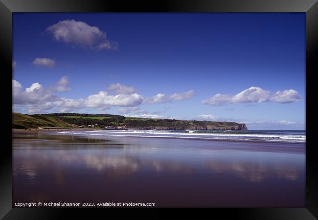 Upgang Beach, Whity, North Yorkshire Framed Print by Michael Shannon
