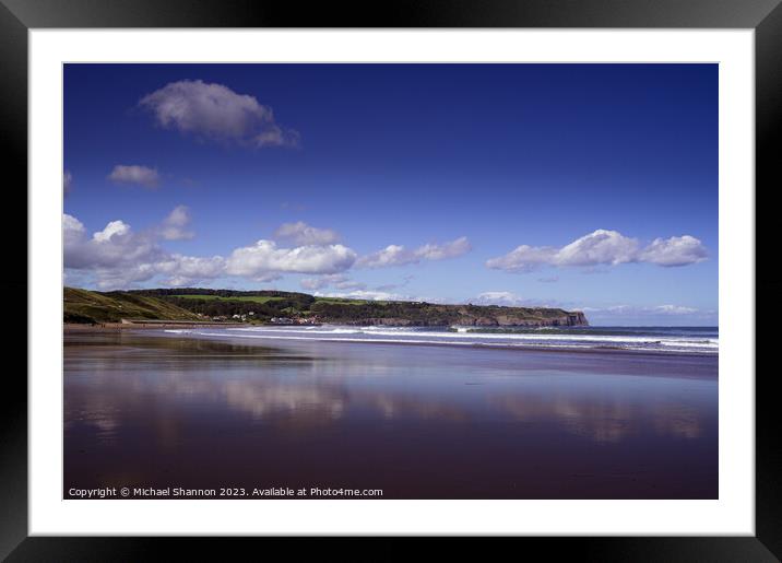 Upgang Beach, Whity, North Yorkshire Framed Mounted Print by Michael Shannon