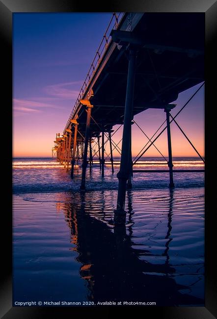 The Majestic Victorian Pier at Saltburn-by-the-Sea Framed Print by Michael Shannon