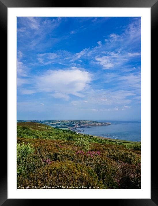 Robin Hoods Bay on a summer's day Framed Mounted Print by Michael Shannon