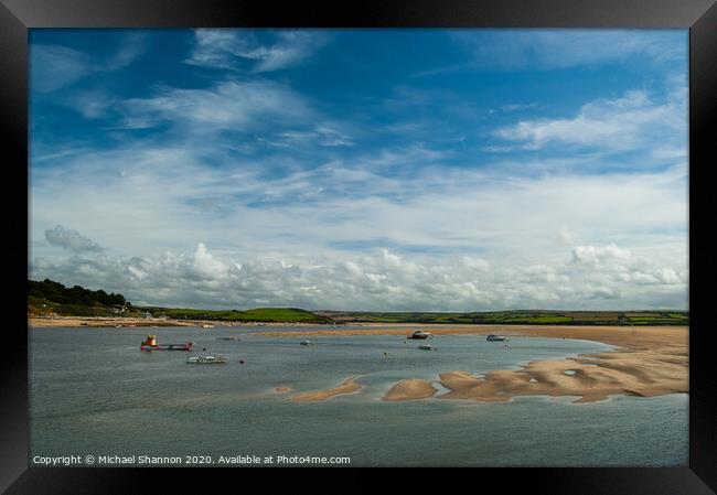 The River Camel near Padstow in Cornwall Framed Print by Michael Shannon