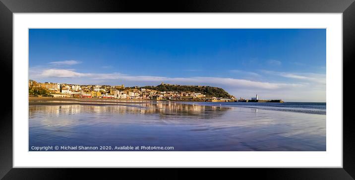 Scarborough South Bay at low tide Framed Mounted Print by Michael Shannon