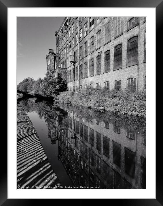 Reflection in Huddersfield Canal Framed Mounted Print by Sarah Paddison