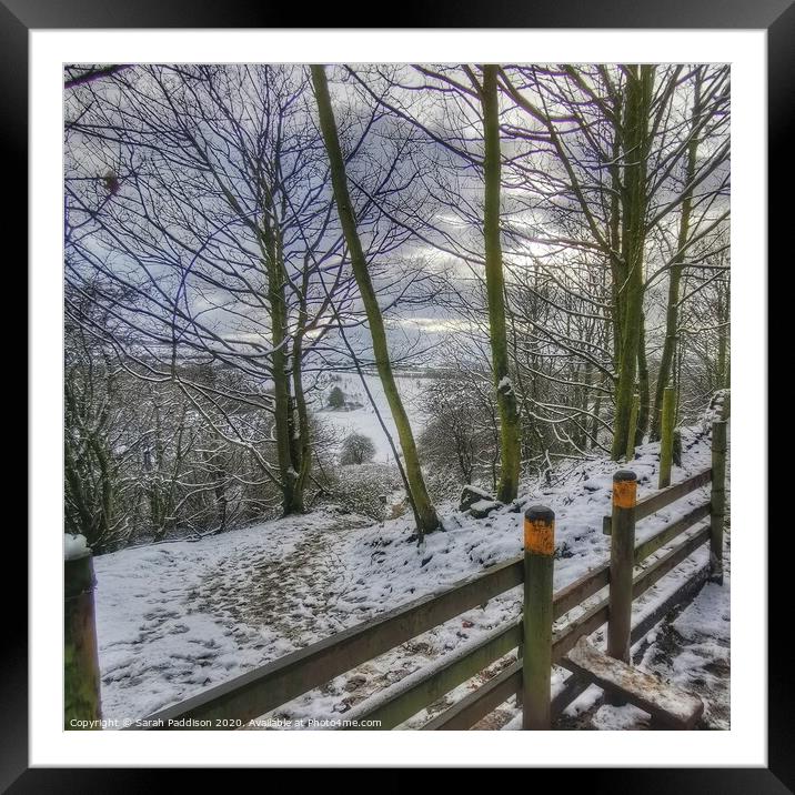 Snowy view Framed Mounted Print by Sarah Paddison