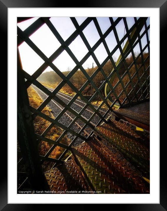 Railway through bridge Framed Mounted Print by Sarah Paddison
