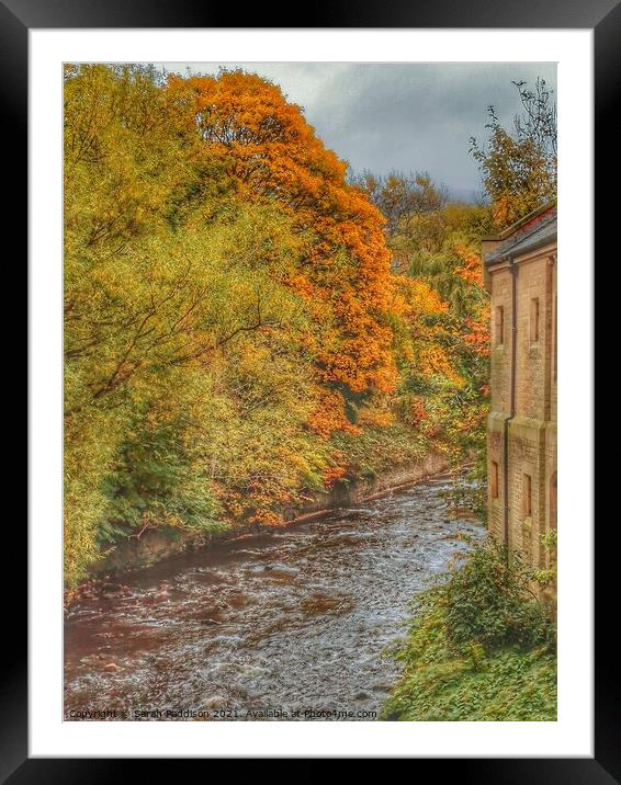 River Tame Stalybridge Town Centre Framed Mounted Print by Sarah Paddison