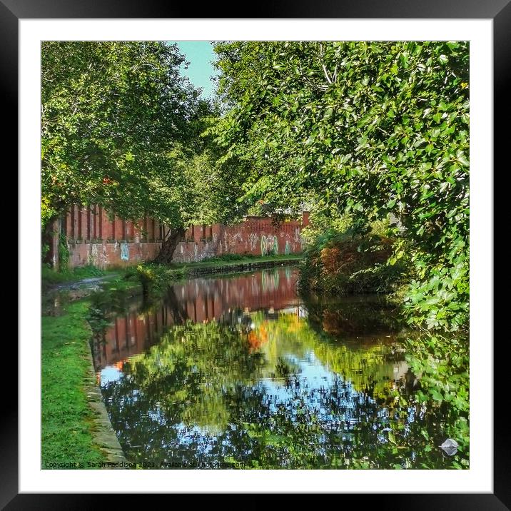 Huddersfield Canal Reflections Framed Mounted Print by Sarah Paddison