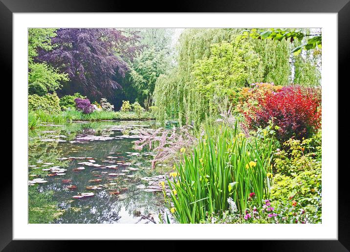 Claude Monet gardens Framed Mounted Print by Michael Smith