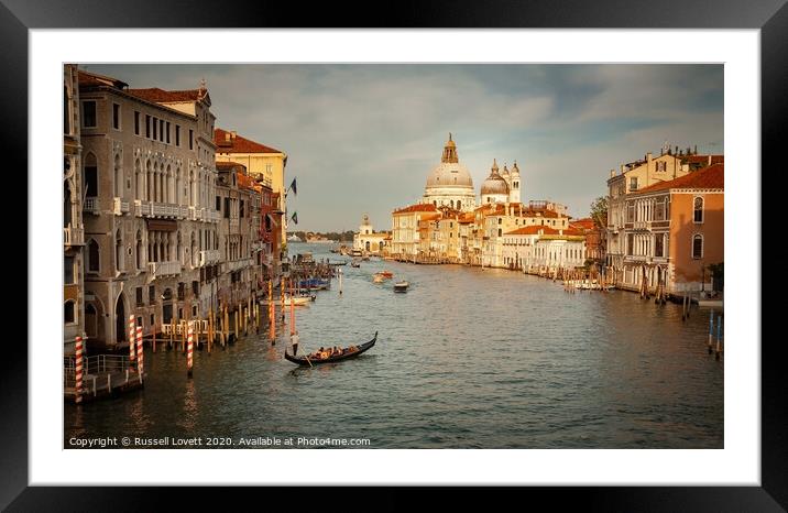 Grand Canal Framed Mounted Print by Russell Lovett