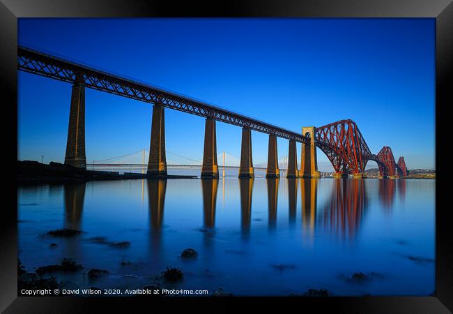 Forth Rail Bridge Framed Print by David Wilson