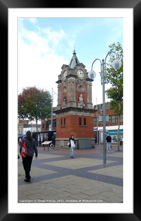 The Clock Tower, Bexleyheath Broadway, Kent. Framed Mounted Print by Sheila Eames