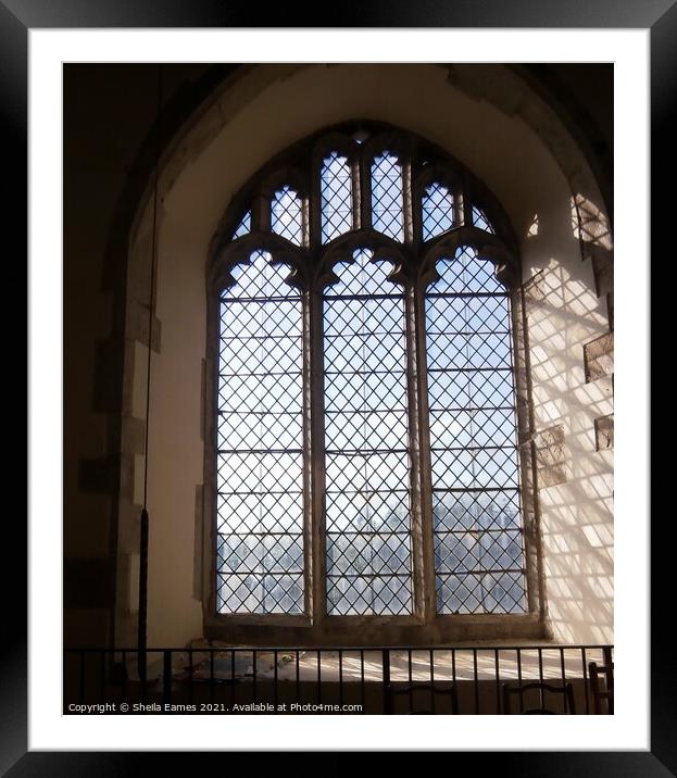 The Church Window Framed Mounted Print by Sheila Eames