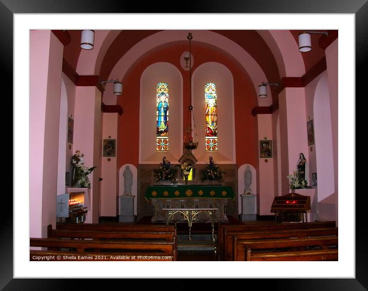 St. Finbarrs Chapel at Gougane Barra Framed Mounted Print by Sheila Eames