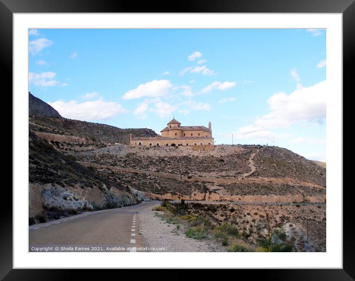 Sanctuario de Saliente, near Albox, Spain Framed Mounted Print by Sheila Eames