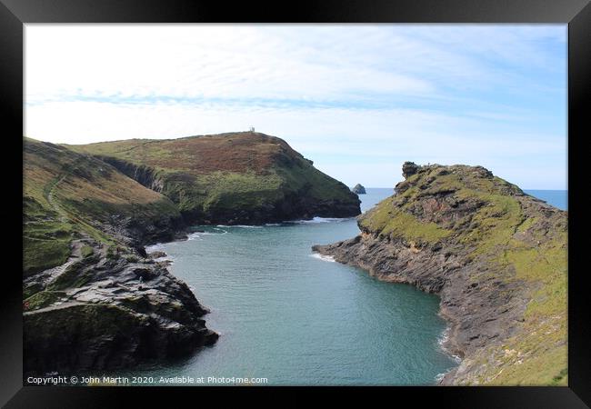 Boscastle views Framed Print by John Martin