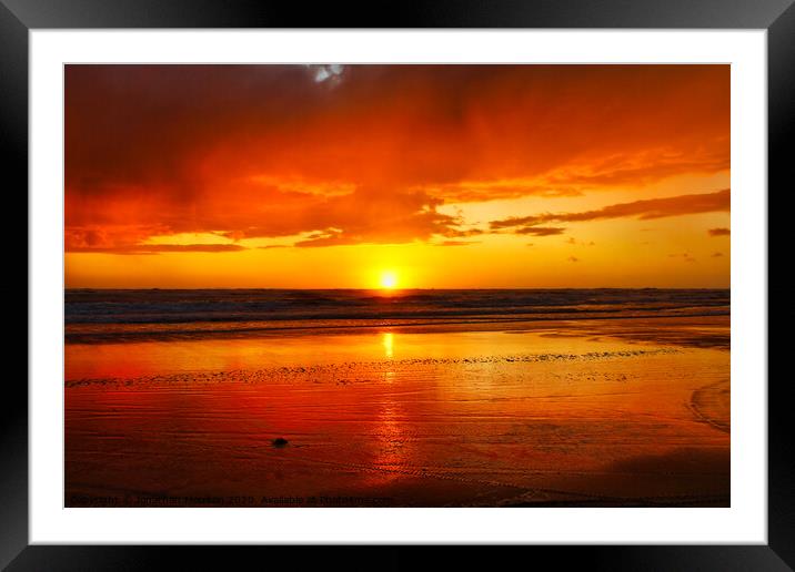 Sunset Framed Mounted Print by Jonathan Moulton