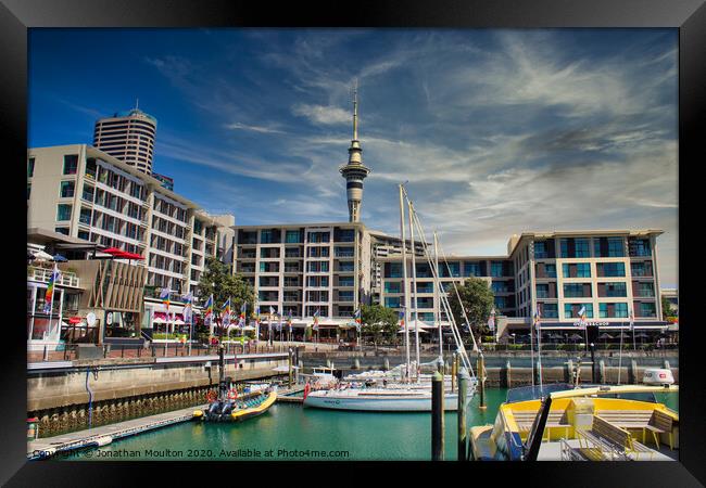 The Viaduct with the Skytower in the background Framed Print by Jonathan Moulton